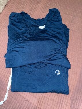 Women's Navy Blue Two-Piece Pajama Set